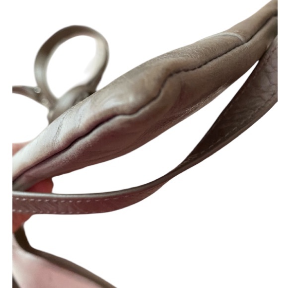 LHobo The Original Gray/Olive Smooth Leather Crossbody 8.5x5" Adjustable strap - Picture 10 of 10